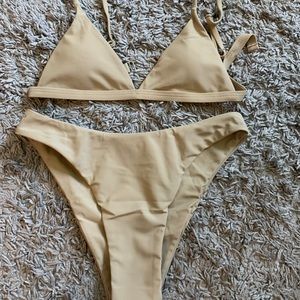 Beige/Light Brown Triangle Bikini